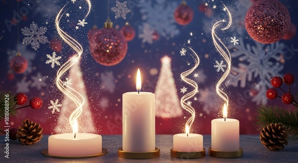 Obraz Festive Christmas Elements Collection.