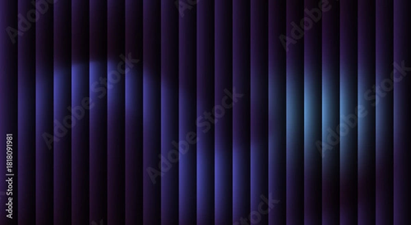 Obraz Futuristic abstract background featuring shimmering vertical blue and purple stripes on a dark, textured surface, ideal for modern design and technology concepts