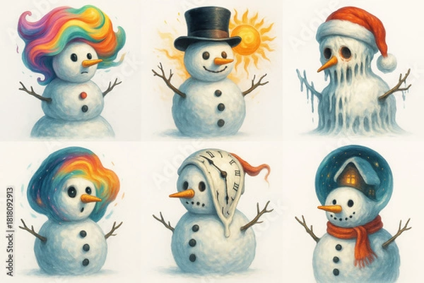 Obraz Festive Christmas Elements Collection.