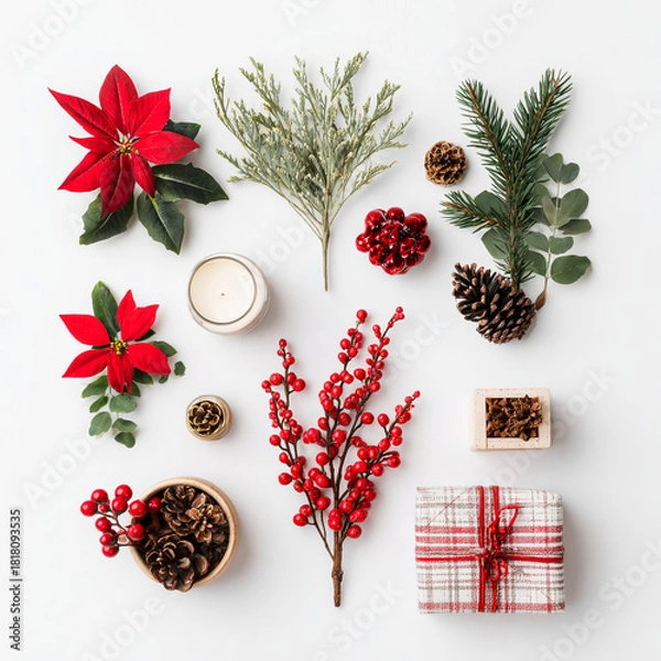 Obraz Festive Christmas Elements Collection.