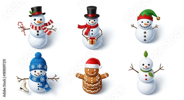 Obraz Festive Christmas Elements Collection.