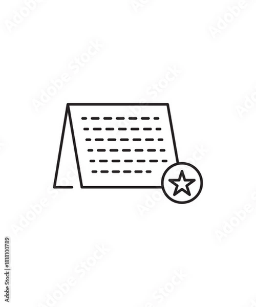 Fototapeta clander icon, vector best line icon.