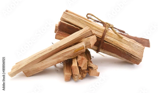 Obraz Wood log isolated on white background.