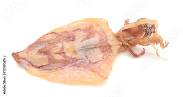 Obraz Dried squid with white background