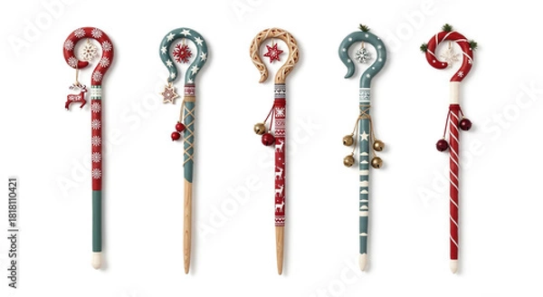 Obraz Festive Christmas Elements Collection.