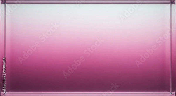 Obraz Abstract magenta to white gradient background with subtle glass frame