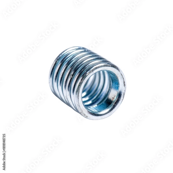 Obraz Metal Spring on Black Background