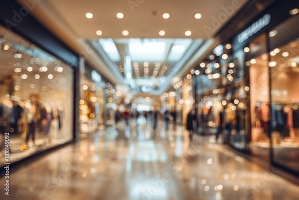 Fototapeta abstract blur and defocused luxury shopping mall and retail store for background. High quality