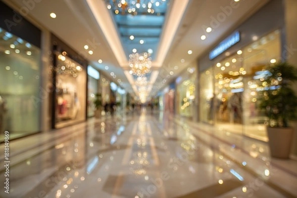 Fototapeta abstract blur and defocused luxury shopping mall and retail store for background. High quality
