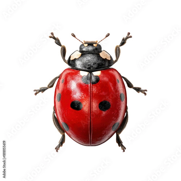 Obraz Detailed ladybug on black background