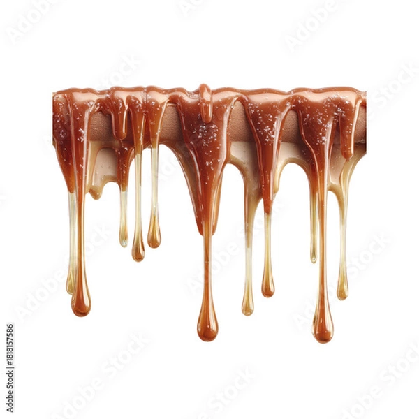 Obraz Caramel dripping candy bar isolated