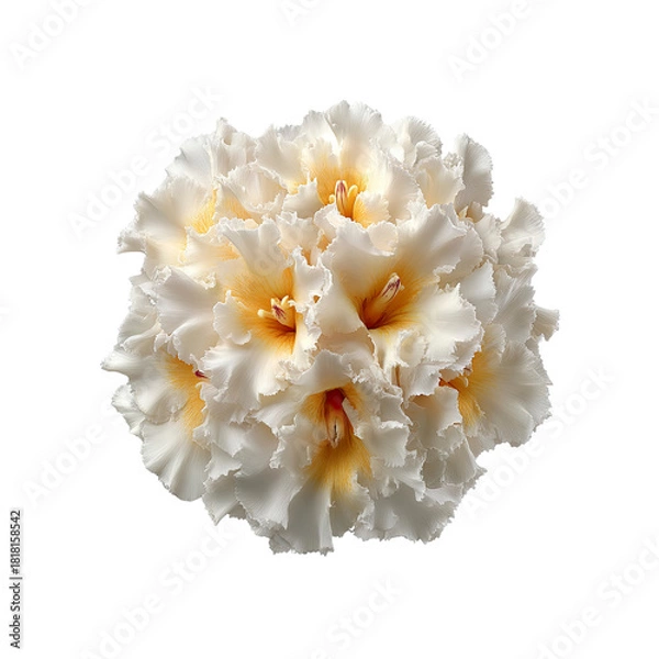 Obraz White Dahlia Ball on Black