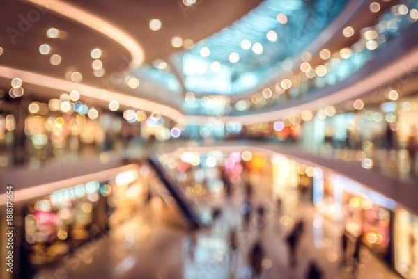 Fototapeta Abstract background of shopping mall. High quality