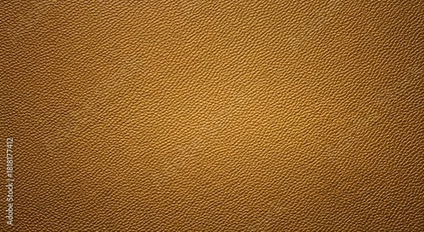 Obraz Seamless soft metallic tan leather surface with fine natural grain and golden glow illumination