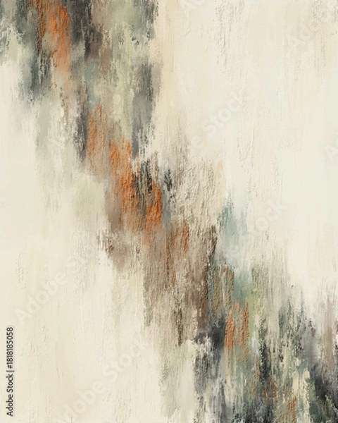 Fototapeta Abstract artwork with dynamic lines and soft colors, creating a harmonious and modern composition, perfect for contemporary interior design and artistic projects