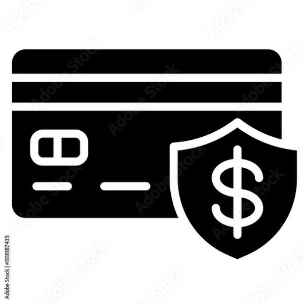 Fototapeta Credit Insurance icon vector image. Can be used for Credit And Loan.