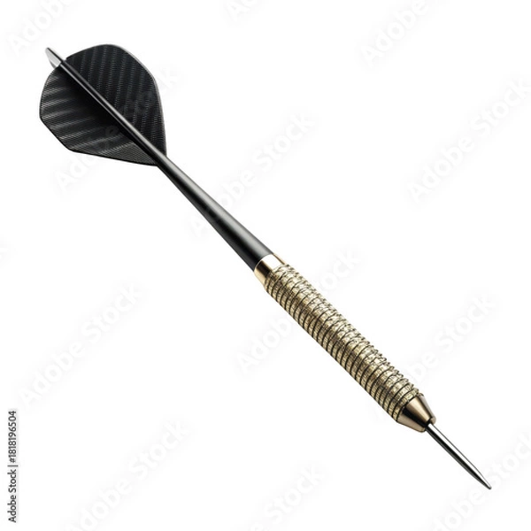 Fototapeta Professional dart with black flight isolated on transparent background