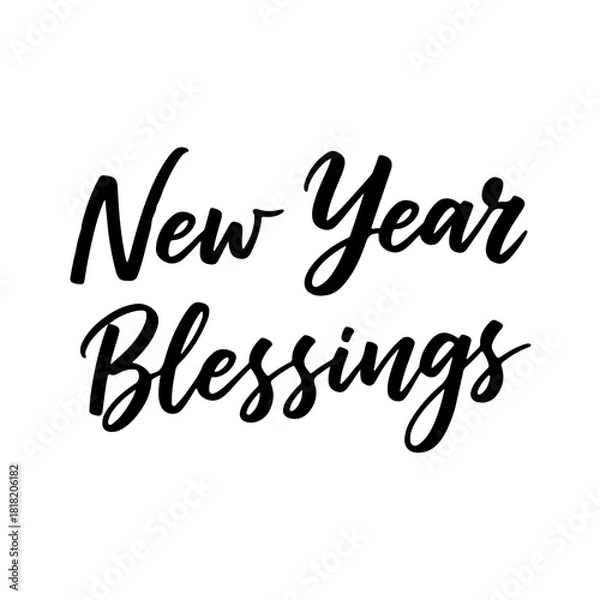 Obraz New year blessings calligraphy text