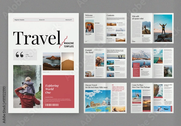 Fototapeta Travel Magazine Template