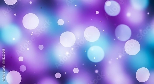 Obraz Soft focus purple and blue bokeh lights abstract background blur blurred