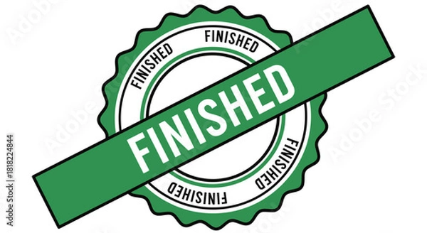 Fototapeta Finished stamp vector image for graphic design and web design use