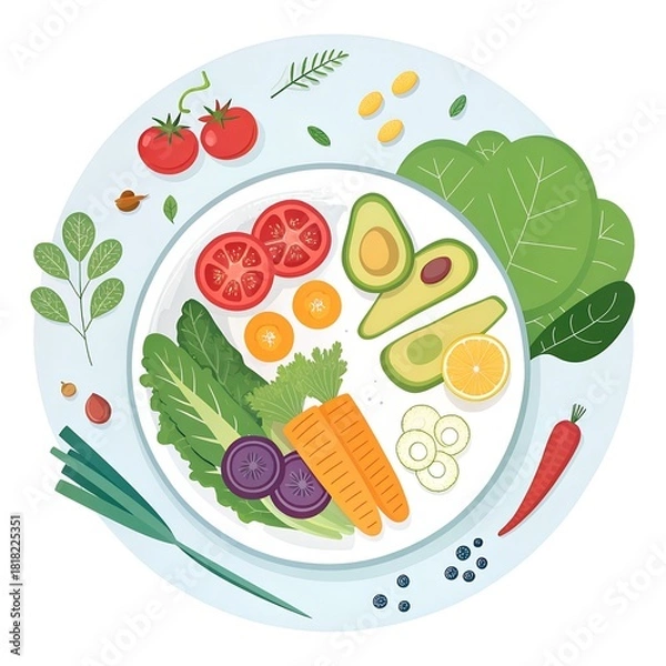 Fototapeta vector illustration of a food