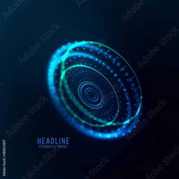 Obraz Abstract futuristic object . 