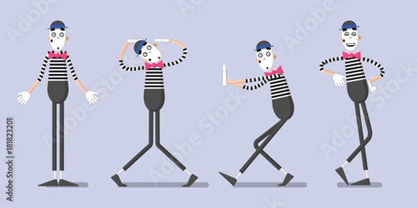 Obraz A set of mimes 02