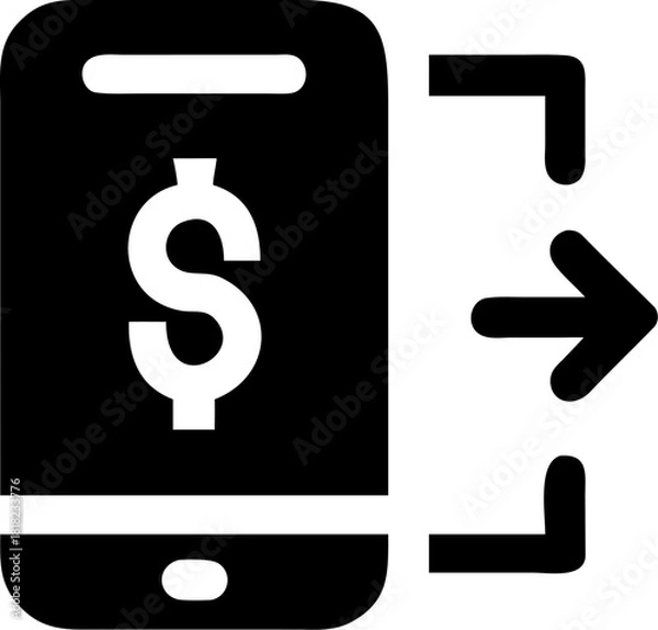Obraz money transfer  vector icon 