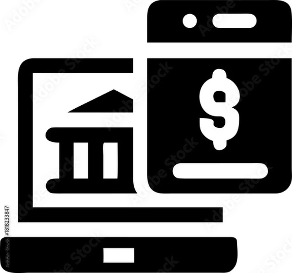 Obraz online banking icon