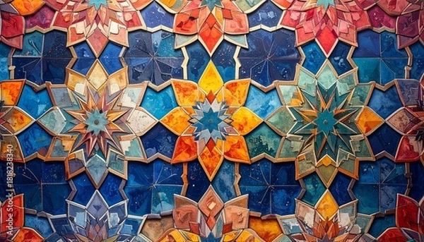 Fototapeta Colorful arabesque pattern