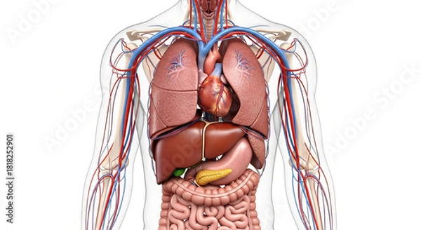 Fototapeta Full Upper Body Organs