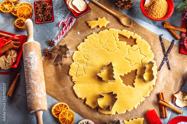 Obraz Weihnachtsplätzchen (Zubereitunung)