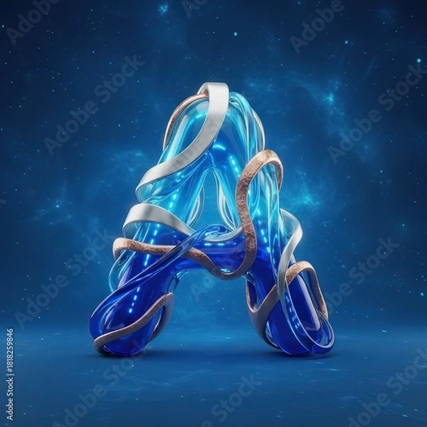 Obraz Letter A with plain background