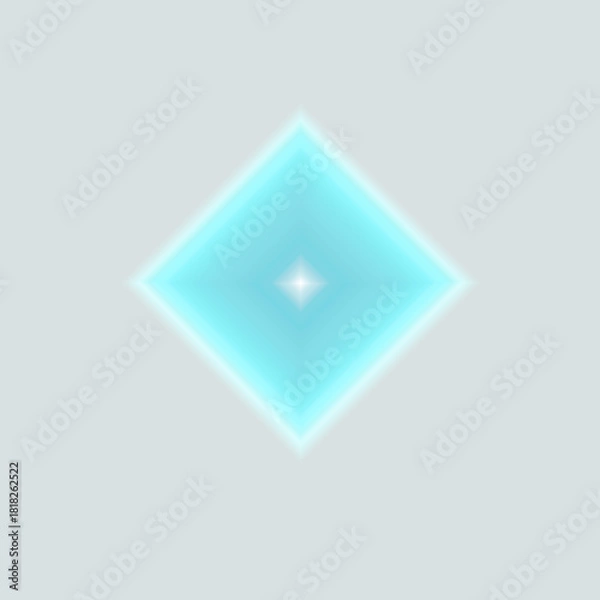 Fototapeta Colorful Diamond Gradient on Transparent Background – Vibrant Gemstone PNG