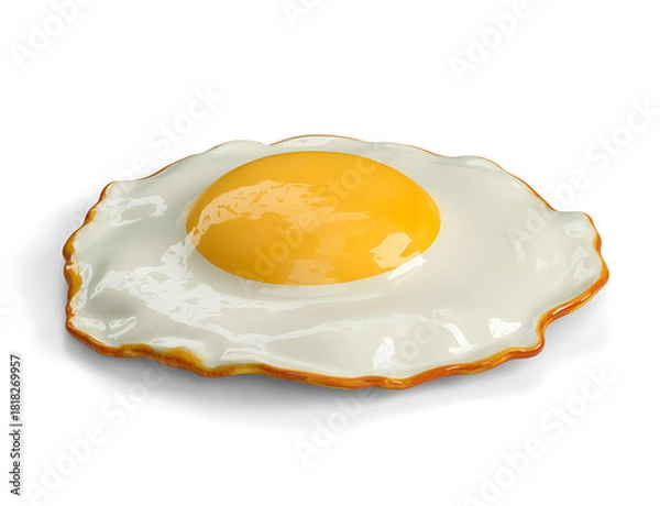 Obraz Fried egg illustration sunny side up for breakfast