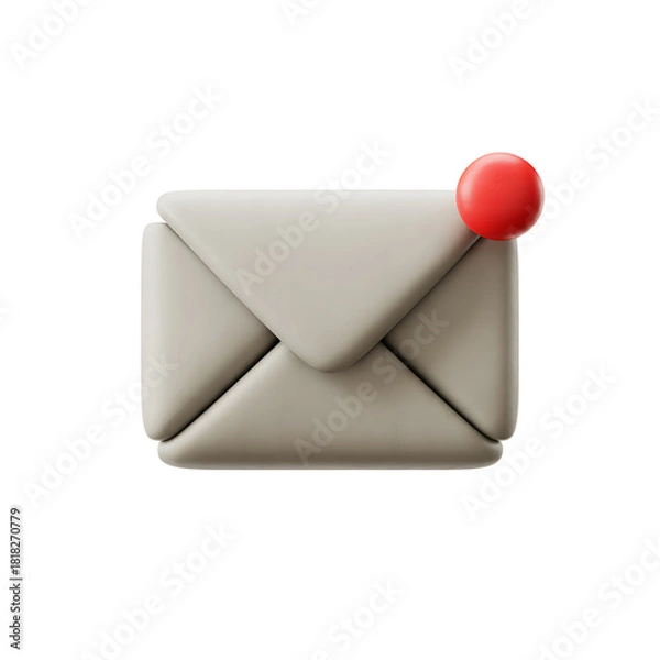 Obraz New Message Notification Icon Isolated on White Background