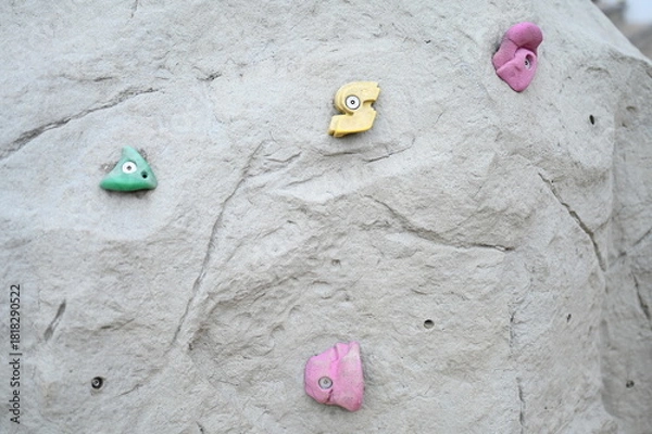 Obraz Mur d'escalade prises climbing holds