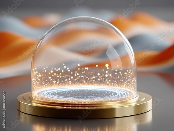 Obraz Soft Pastel E-commerce Scene with Mini Shopping Cart, Gift Boxes and Floating Hot Air Balloons 3D Render