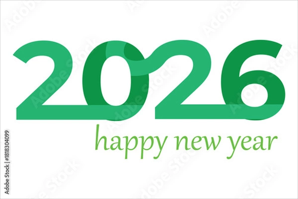 Obraz happy new year 2026 text design