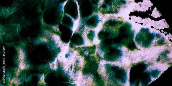 Obraz Green Bleached Textile. Bacground Tie Dye.