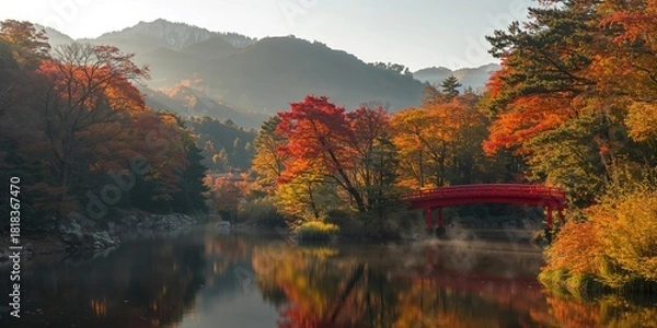 Fototapeta Cherry ice cream with fruits viewed as a refreshing summer treat, emphasizing fruit variety and vibrant colors