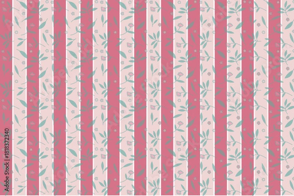 Obraz Pattern abstract flower with leaf on soft pink background.
