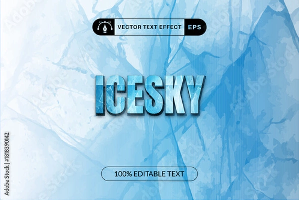 Obraz Text effects can be edited with ice texture