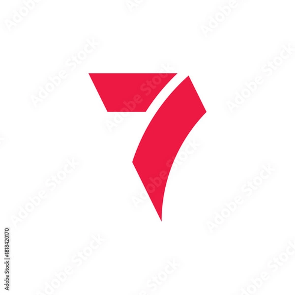 Obraz Number 7 logo icon design template