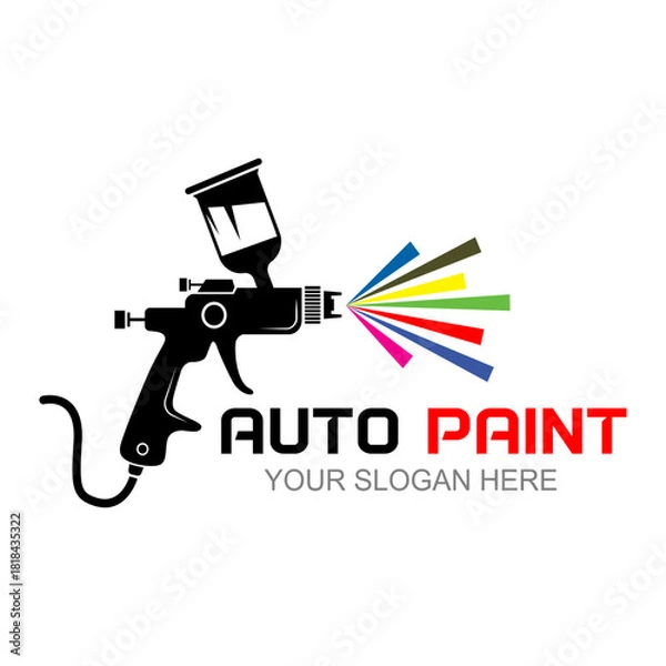 Obraz car paint tool logo silhouette vector