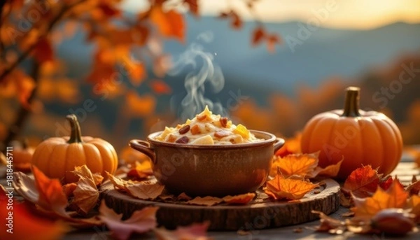 Obraz Autumn Harvest Stew with Pumpkins