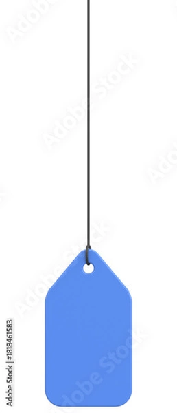 Obraz Empty Hanging Tag. 3D Illustration.