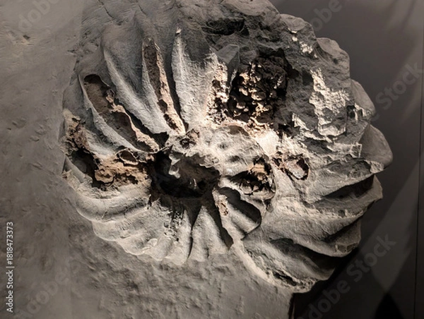 Obraz ammonite fossil texture