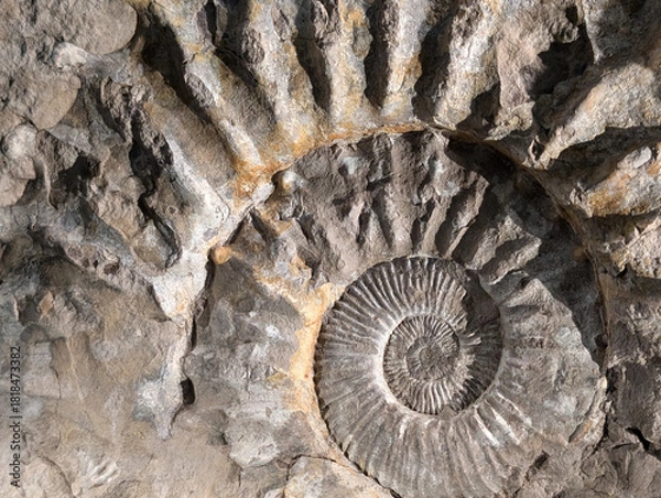 Obraz ammonite fossil texture